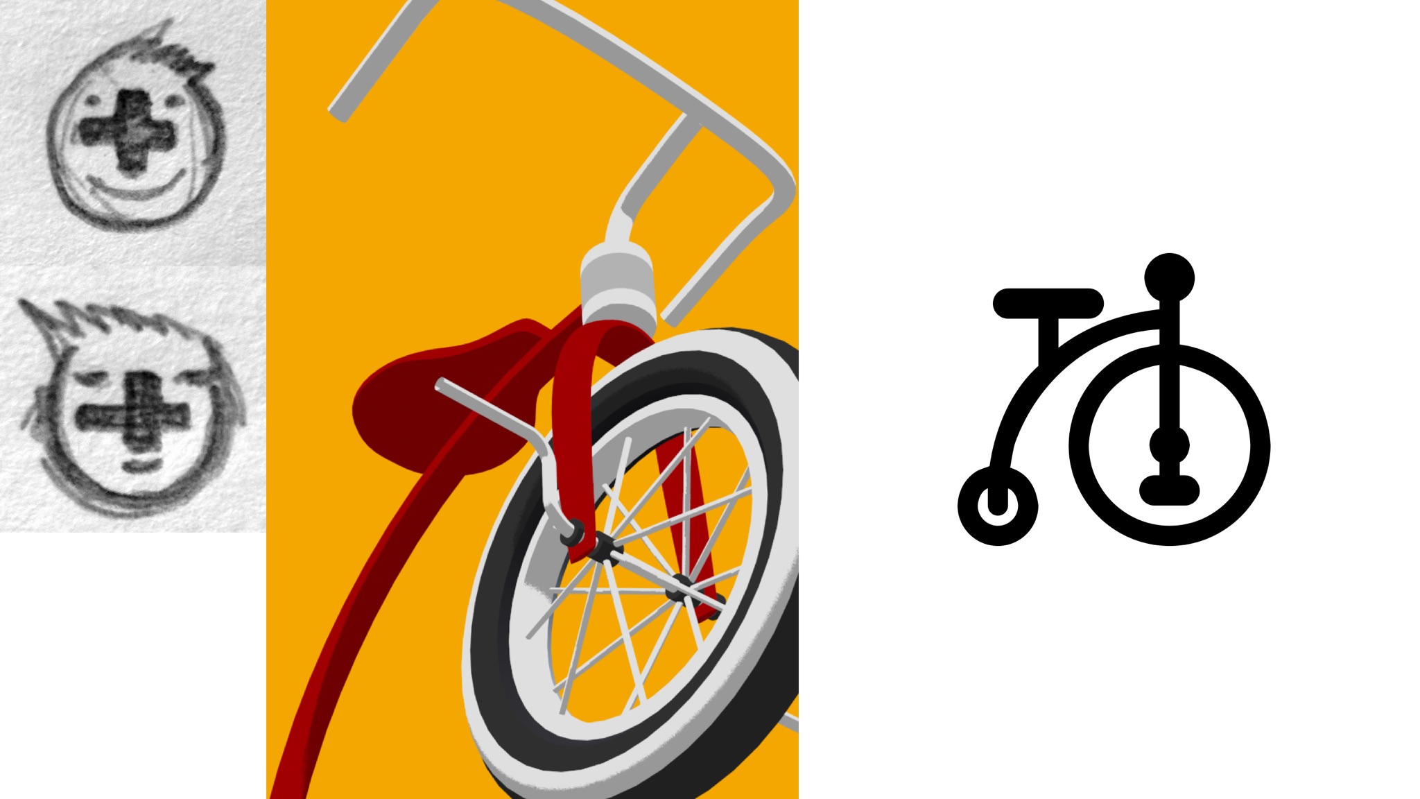 Icons, sketches and ideas for a better brand experience of Red Tricycle