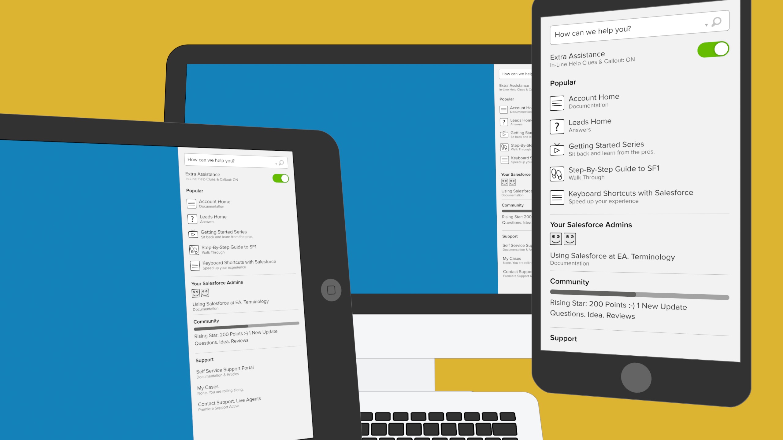 Diagram the problem of a Salesforce.com Help.