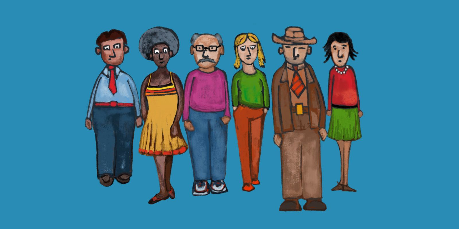 a mix of people from different background